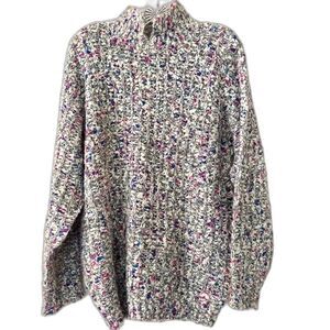 D. D. Sloane Knit Sweater Large Popcorn Multicolor Vintage